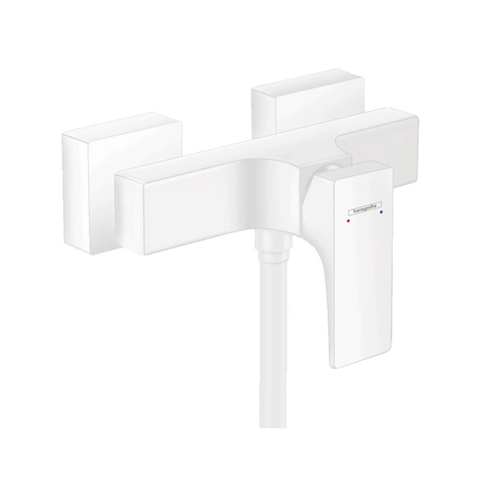 Hansgrohe Metropol Single lever manual shower mixer for exposed installation with lever handle white