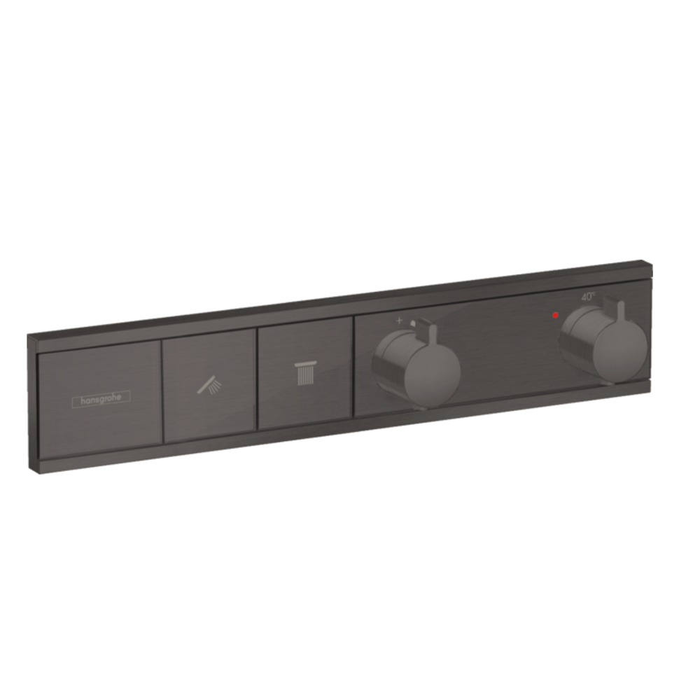 Hansgrohe RainSelect Thermostat for concealed installation for 2 functions black chrome