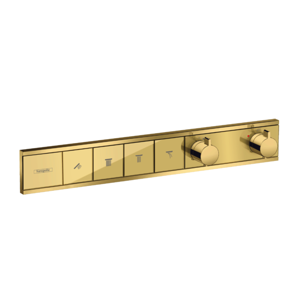 Hansgrohe RainSelect Thermostat for concealed installation for 4 functions gold