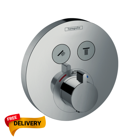 Hansgrohe ShowerSelect S Thermostatic mixer for concealed installation for 2 outlets