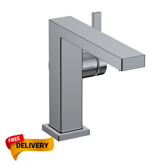 Hansgrohe Tecturis E Single lever basin mixer 110 Fine CoolStart with push-open waste set