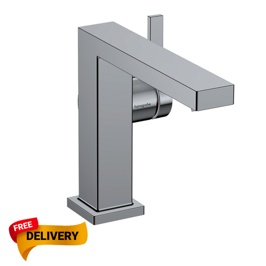 Hansgrohe Tecturis E Single lever basin mixer 150 Fine CoolStart with push-open waste set