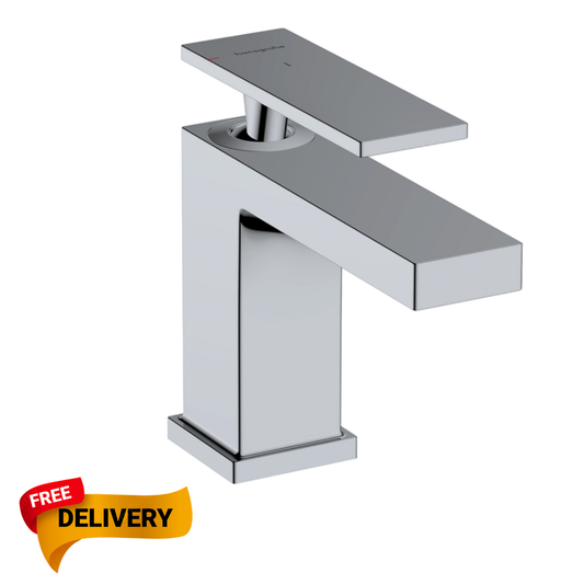 Hansgrohe Tecturis E Single lever basin mixer 80 CoolStart with pop-up waste set