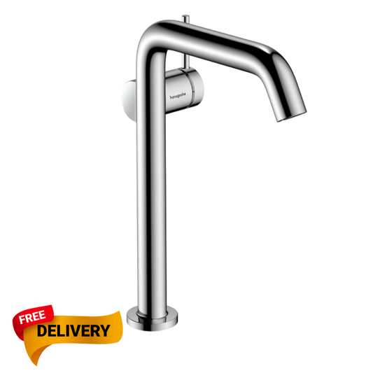 Hansgrohe Tecturis S Single lever basin mixer 240 Fine CoolStart for washbowls with push-open waste set