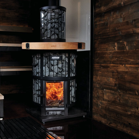 Harvia Legend 240 GreenFlame Wood burning heater ( Black ) WKLE20GM