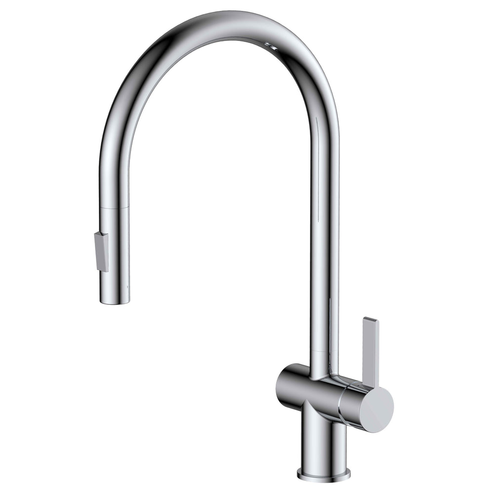 JTP VOS Single Lever Pull Out Kitchen Sink Mixer in Chrome
