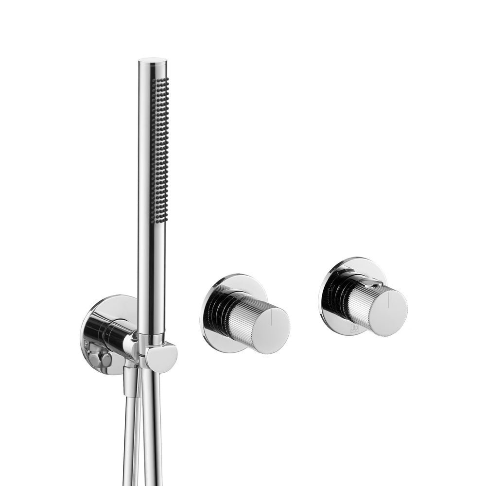 JTP EVO Modular Thermostatic Concealed 2 Outlet Shower Valve with Handset in Chrome