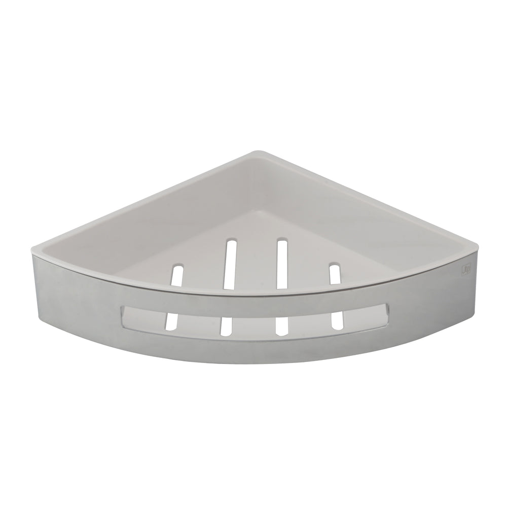 JTP Corner Shower Basket with Shelf in Chrome