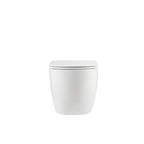 JTP Wortex Rimless Wall Hung Toilet with Soft Close Seat in White Gloss