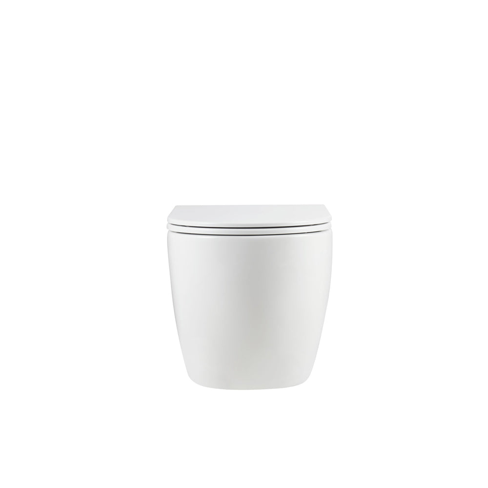 JTP Wortex Rimless Wall Hung Toilet with Soft Close Seat in White Gloss