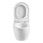 JTP Wortex Rimless Wall Hung Toilet with Soft Close Seat in White Gloss