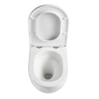 JTP Wortex Rimless Wall Hung Toilet with Soft Close Seat in White Gloss