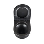 JTP Wortex Rimless Wall Hung Toilet with Soft Close Seat in Matt Black