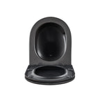 JTP Wortex Rimless Wall Hung Toilet with Soft Close Seat in Matt Black