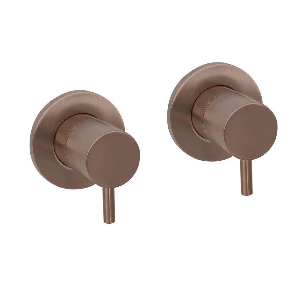 JTP VOS Wall Valves in Brushed Bronze