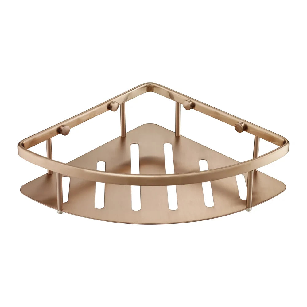 JTP Corner Shower Basket in Brushed Bronze