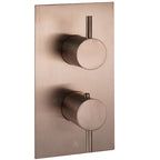 JTP VOS Thermostatic Concealed 2 Outlet Shower Valve 671 in Brushed Bronze