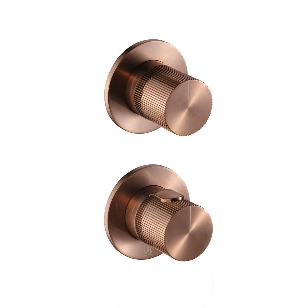 JTP EVO Modular Thermostatic Concealed 2 Outlet Shower Valve 771 in Brushed Bronze