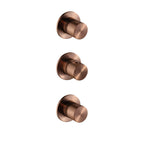 JTP EVO Modular Thermostatic Concealed 3 Outlet Shower Valve in Brushed Bronze