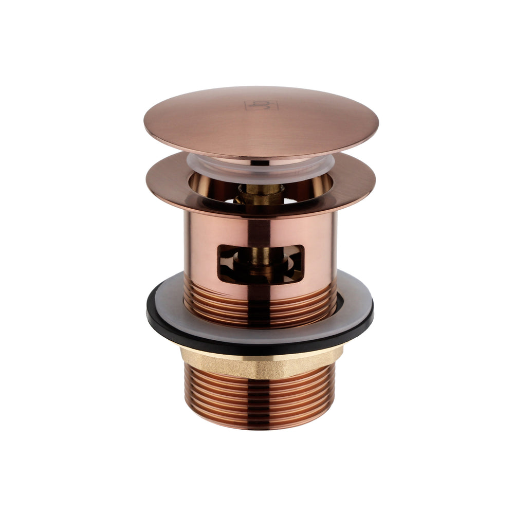 JTP Click Clack Bath Waste for Freestanding Baths with Encapsulated Overflow in Brushed Bronze
