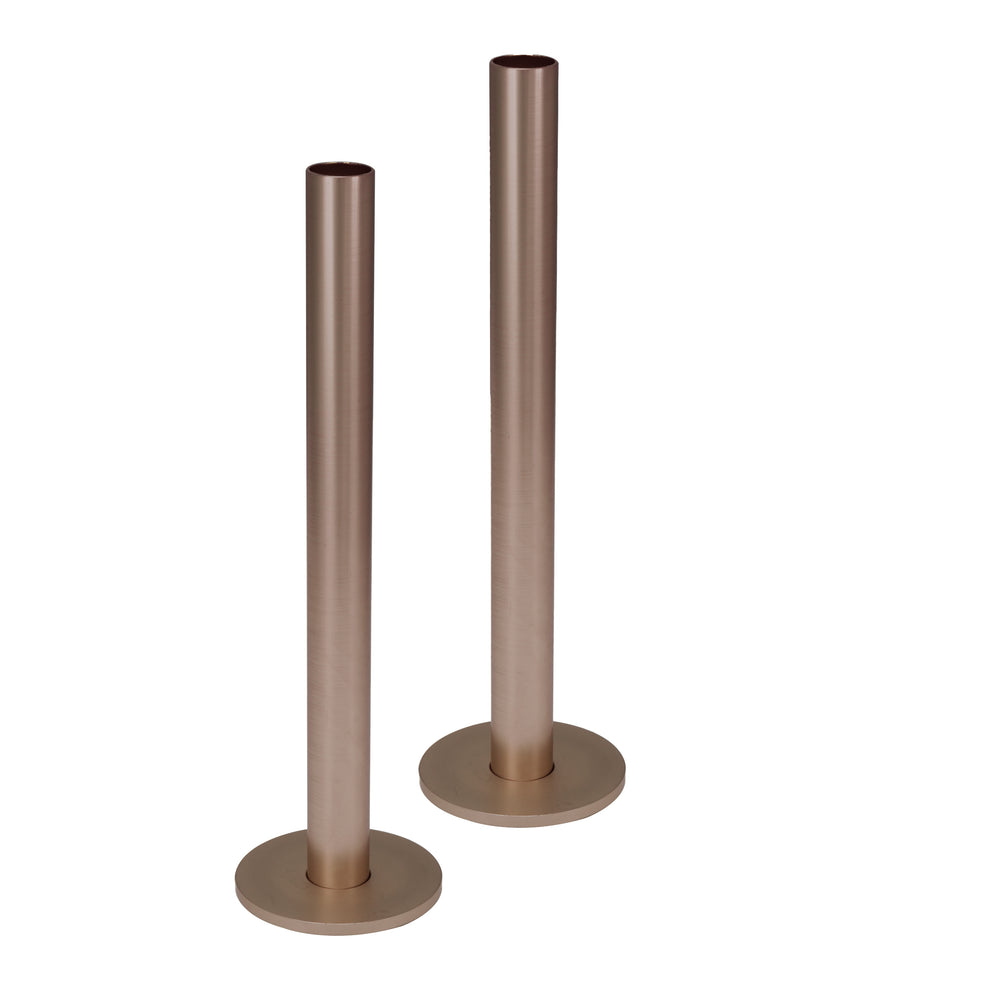 JTP Pipe and Flange Set for Radiator Valves in Brushed Bronze