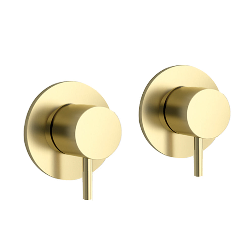 JTP VOS Wall Valves in Brushed Brass