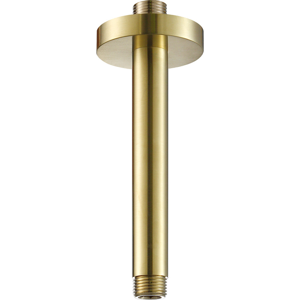 JTP VOS Ceiling Shower Arm 150mm in Brushed Brass