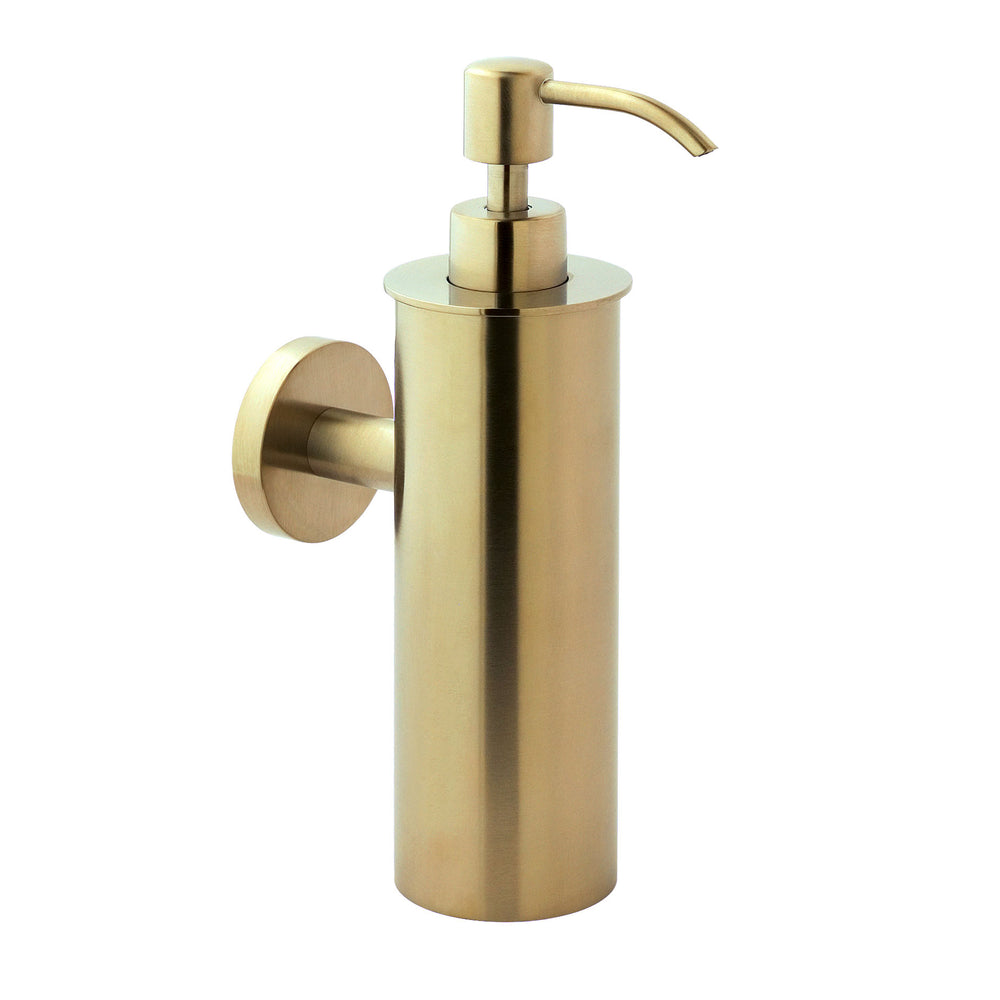 JTP VOS Wall Mounted Soap Dispenser in Brushed Brass