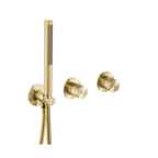 JTP EVO Modular Thermostatic Concealed 2 Outlet Shower Valve with Handset in Brushed Brass