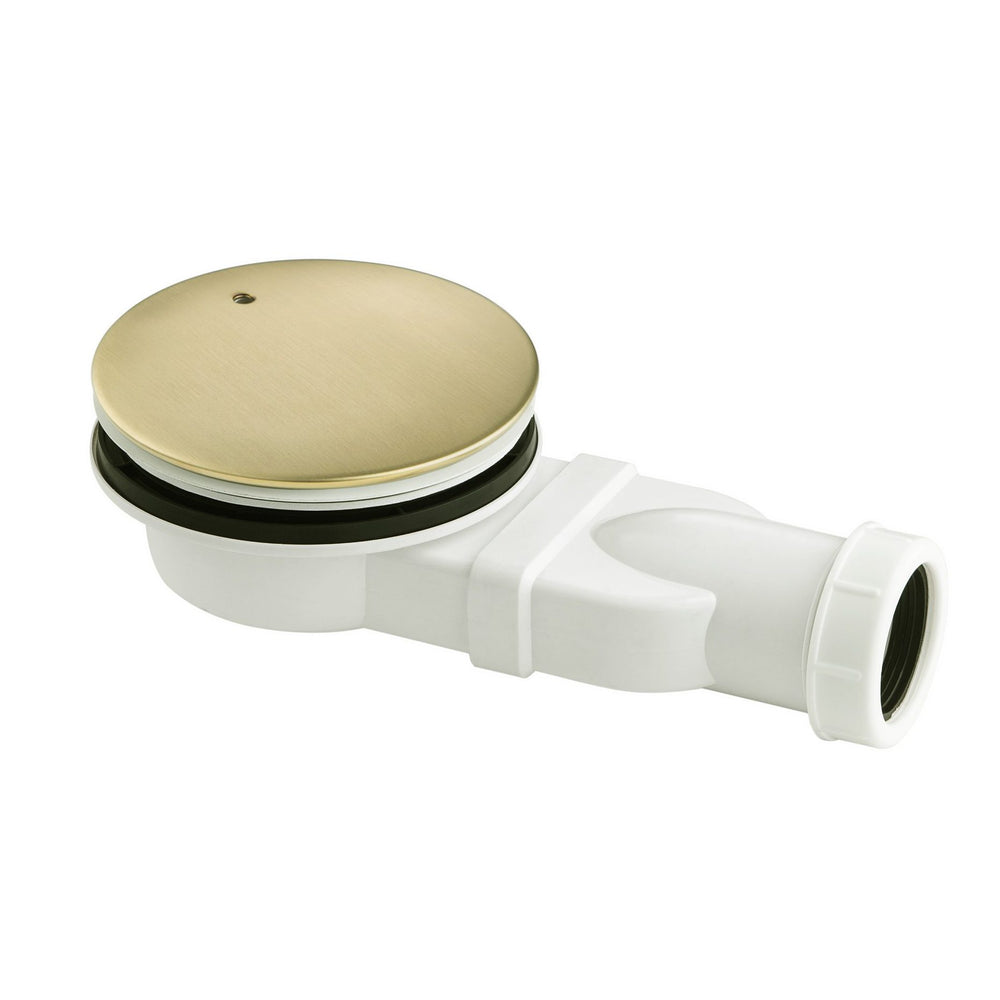 JTP Slim Shower Waste in Brushed Brass