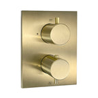 JTP VOS Single Outlet Thermostatic Trimset for Universal Box in Brushed Brass