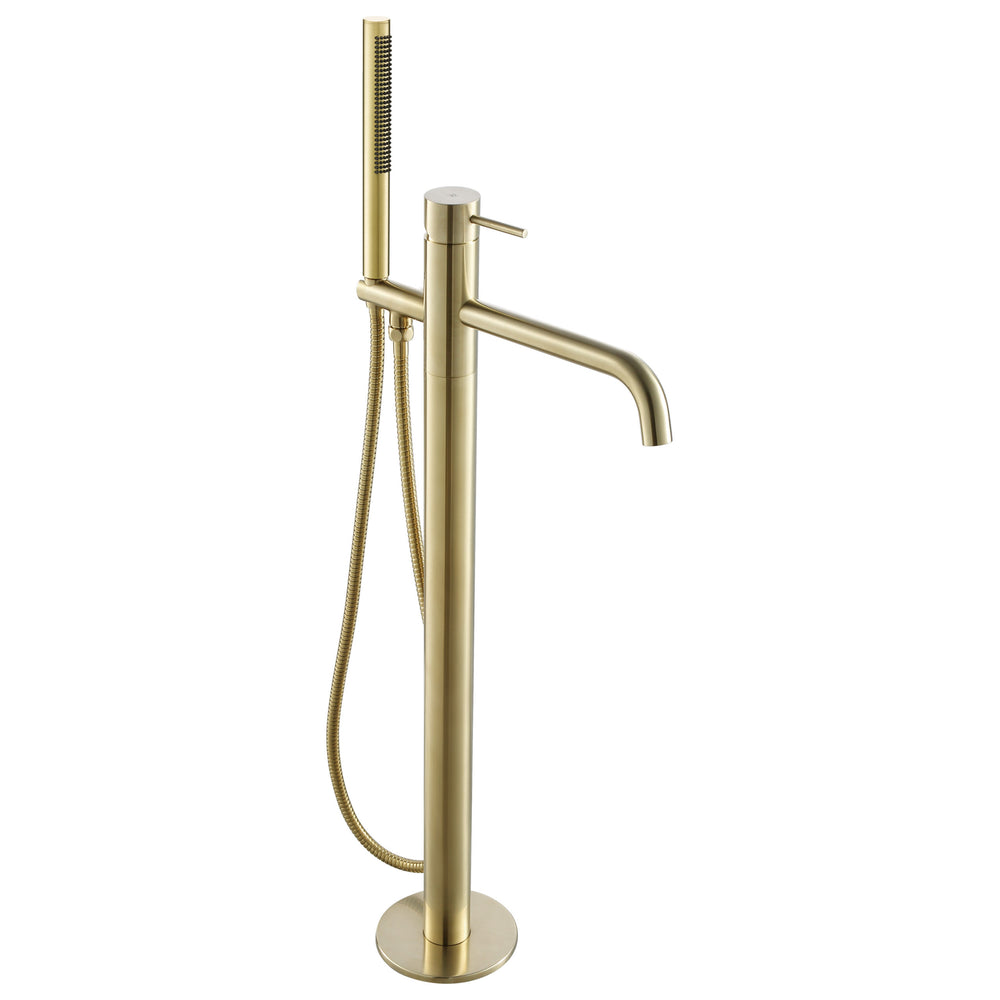 JTP VOS Floor Standing Bath Shower Mixer with Kit in Brushed Brass