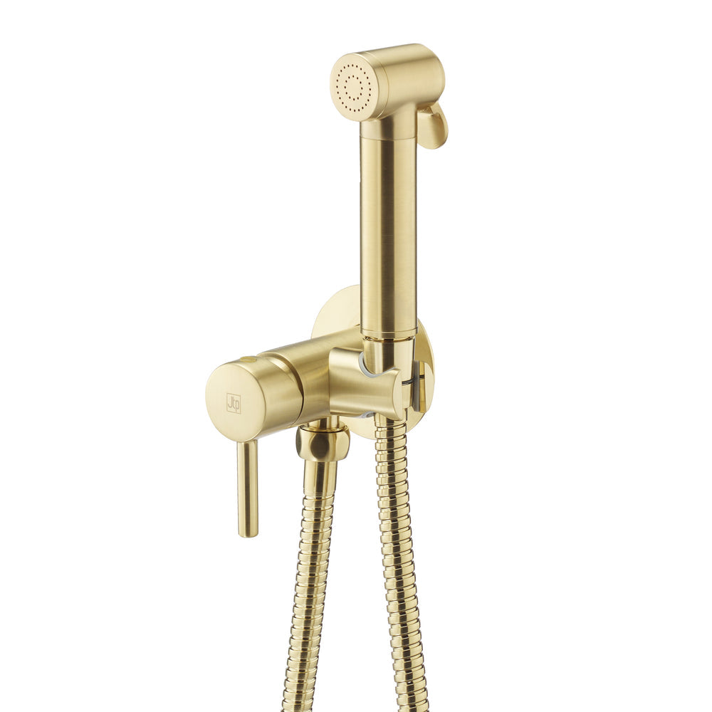 JTP Single Lever Douche Set for Hot and Cold Operation in Brushed Brass