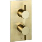 JTP VOS Thermostatic Concealed 1 Outlet Shower Valve in Brushed Brass