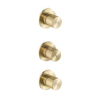 JTP EVO Modular Thermostatic Concealed 2 Outlet Shower Valve 790 in Brushed Brass