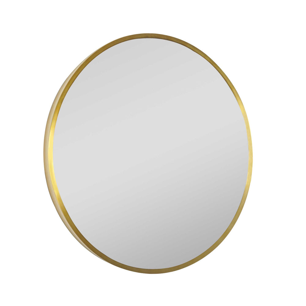 JTP VOS Round Framed Mirror 600mm in Brushed Brass