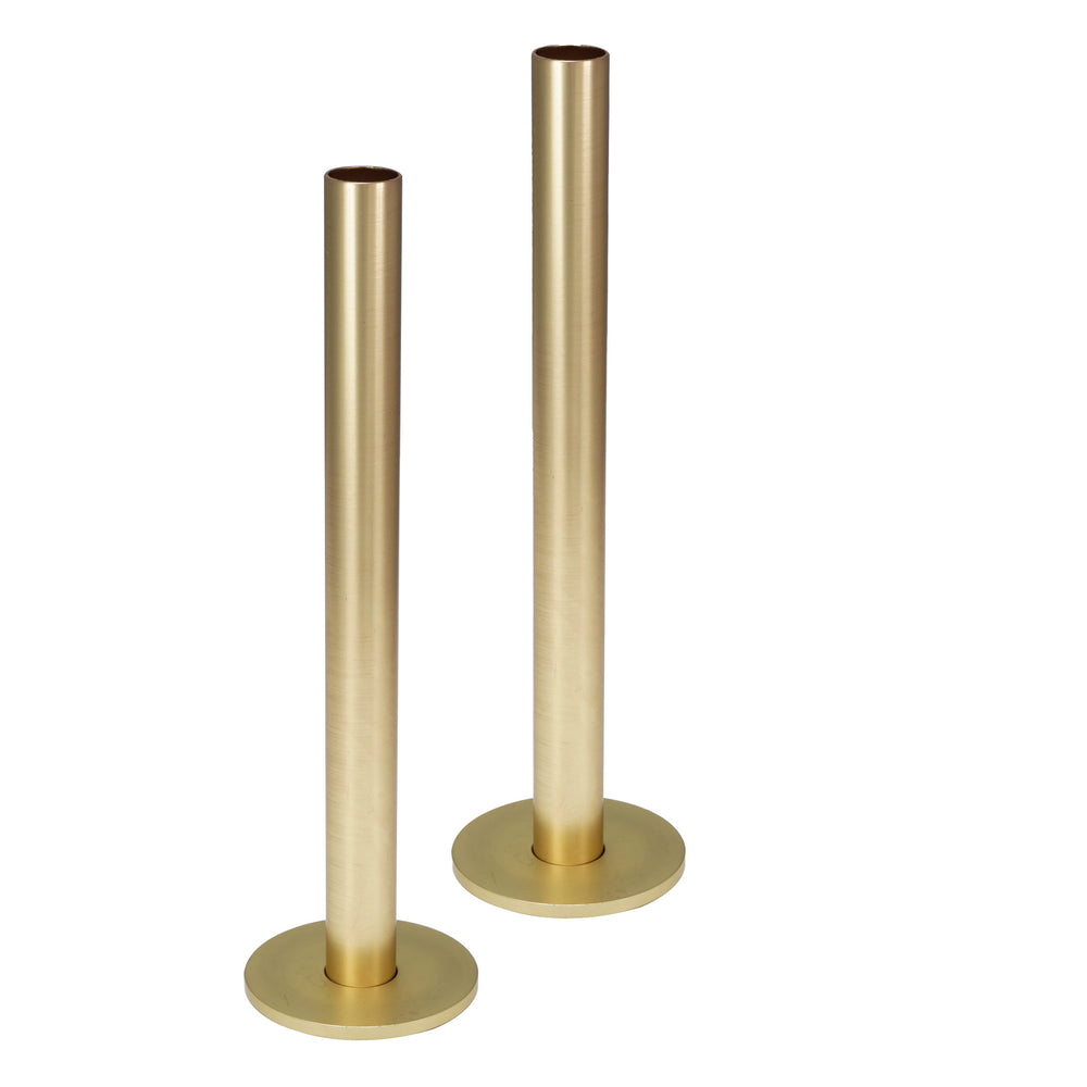 JTP Pipe and Flange Set for Radiator Valves in Brushed Brass