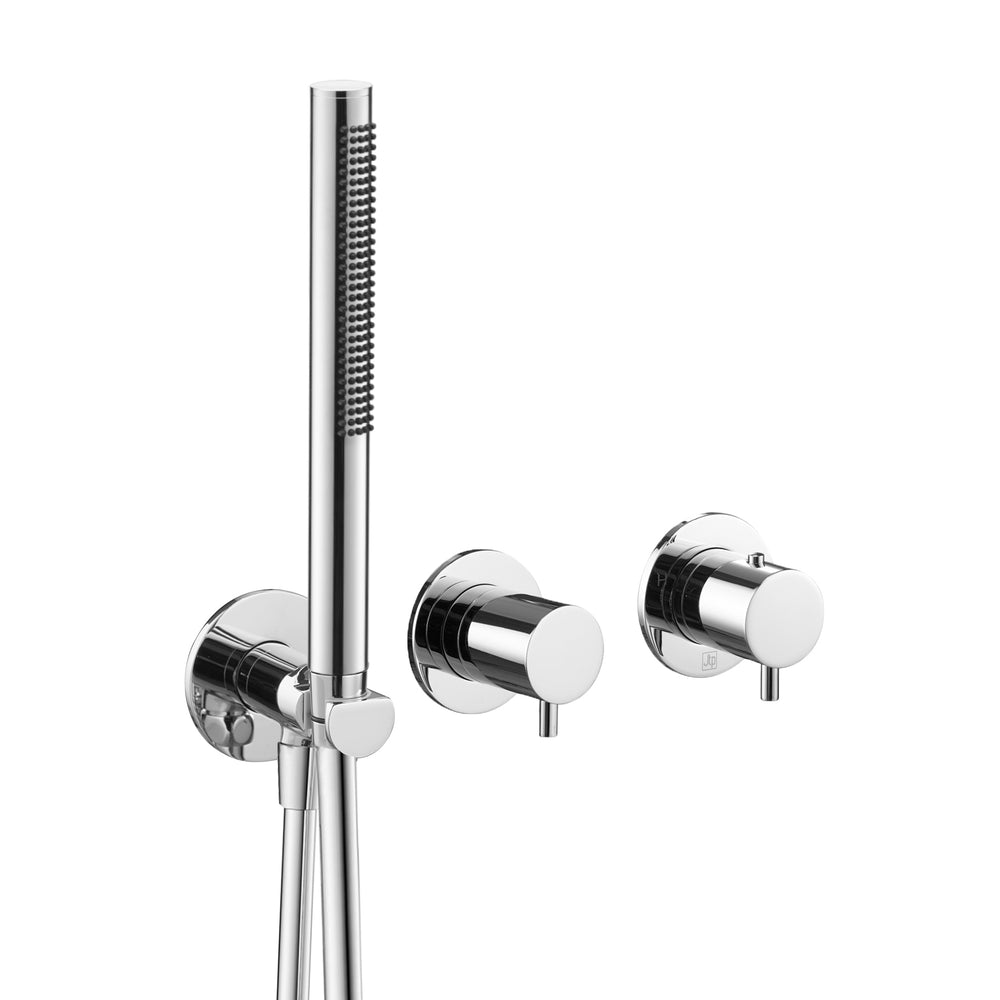JTP VOS Modular Thermostatic Concealed 2 Outlet Shower Valve with Handset in Chrome