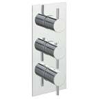 JTP VOS Thermostatic Concealed 2 Outlet Shower Valve, Vertical in Chrome