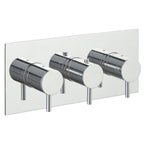 JTP VOS Thermostatic Concealed 3 Outlet Shower Valve, Horizontal in Chrome