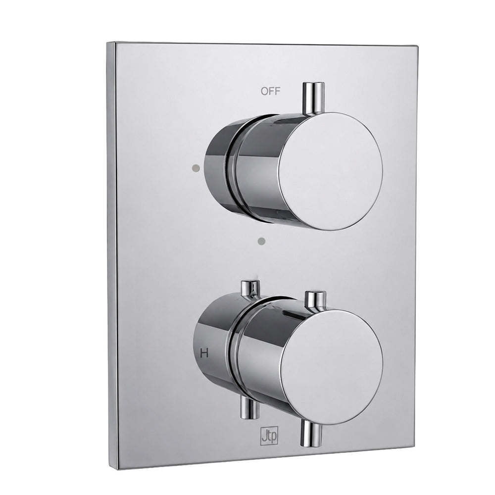 JTP VOS Triple Outlet Thermostatic Trimset for Universal Box in Chrome