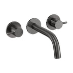 JTP VOS 3 Hole Wall Mounted Basin / Bath Mixer in Brushed Black