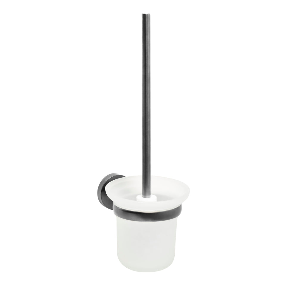 JTP VOS Wall Mounted Toilet Brush 165 in Brushed Black