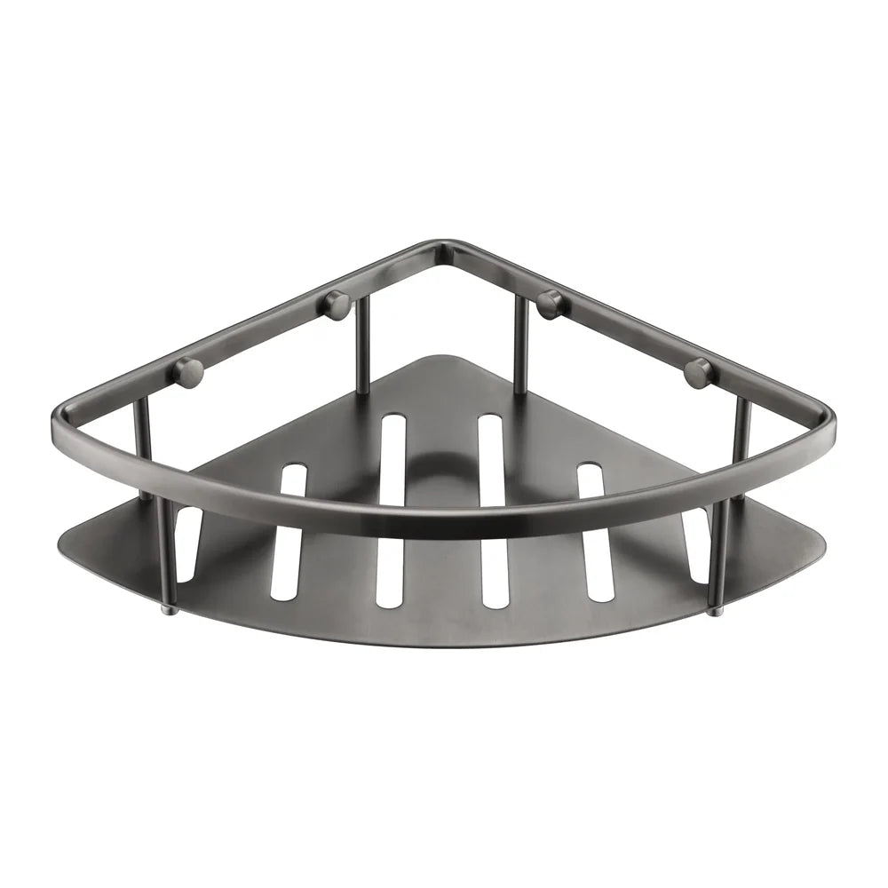 JTP Corner Shower Basket in Brushed Black
