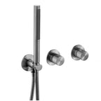 JTP EVO Modular Thermostatic Concealed 2 Outlet Shower Valve with Handset in Brushed Black