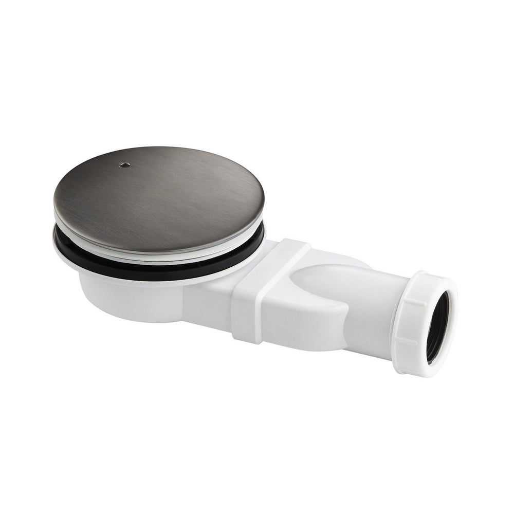 JTP Slim Shower Waste in Brushed Black