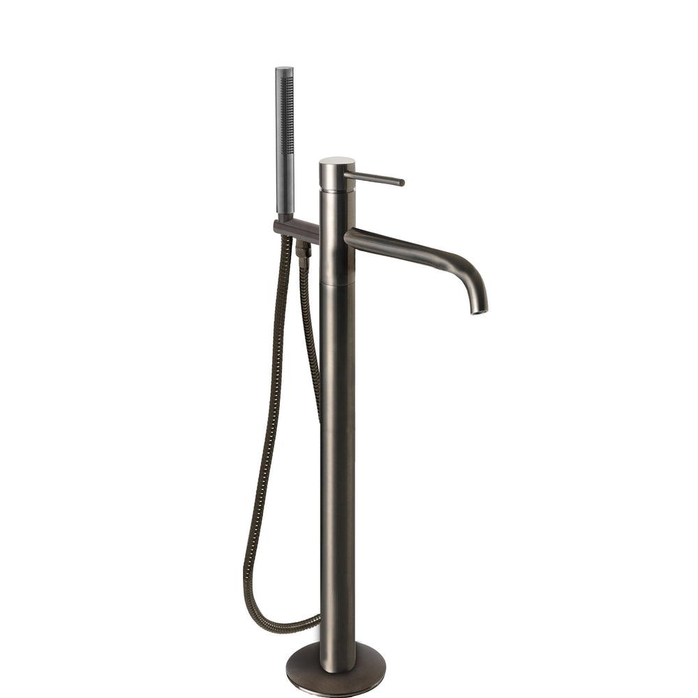 JTP VOS Floor Standing Bath Shower Mixer with Kit in Brushed Black