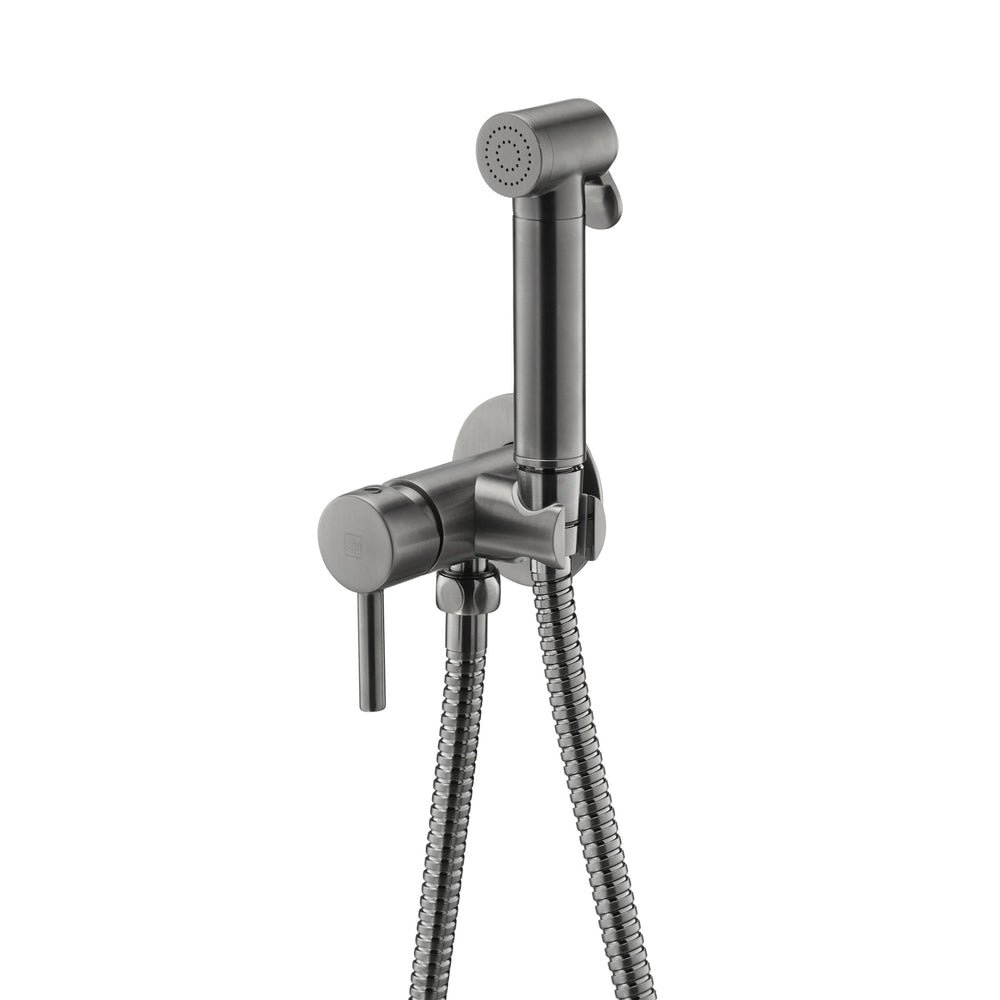 JTP Single Lever Douche Set for Hot and Cold Operation in Brushed Black