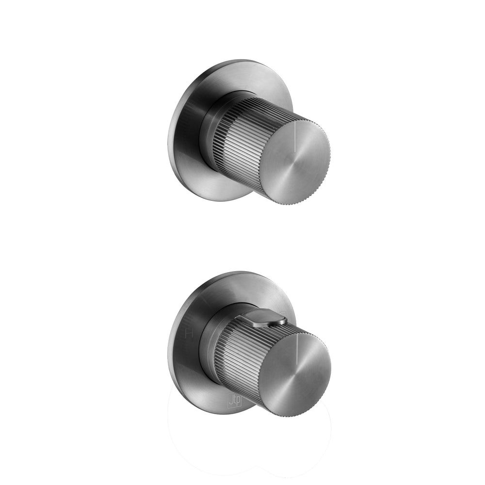 JTP EVO Modular Thermostatic Concealed 2 Outlet Shower Valve 771 in Brushed Black