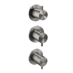 JTP VOS Modular Thermostatic Concealed 3 Outlet Shower Valve in Brushed Black